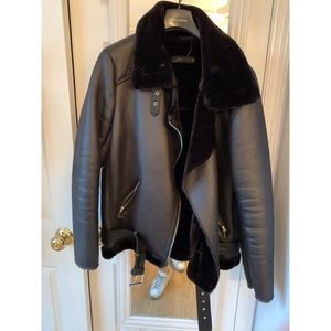 Zara Faux Leather Biker Jacket